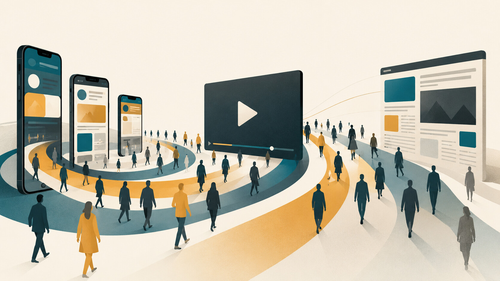 Flussi di pubblico tra smartphone, video e siti editoriali italiani