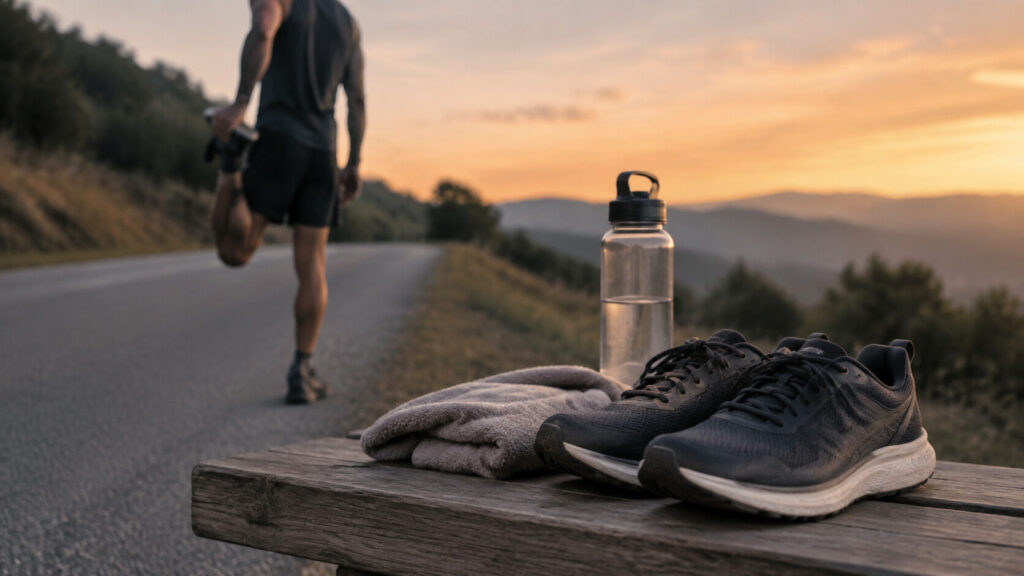 Scarpe e acqua per il recupero di Tommi dopo la corsa