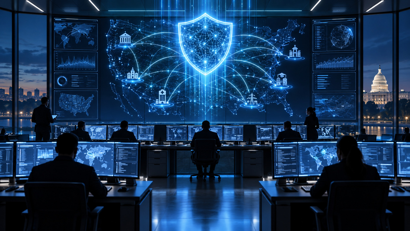 Centro operativo di cyber difesa pubblica supportato dall'intelligenza artificiale