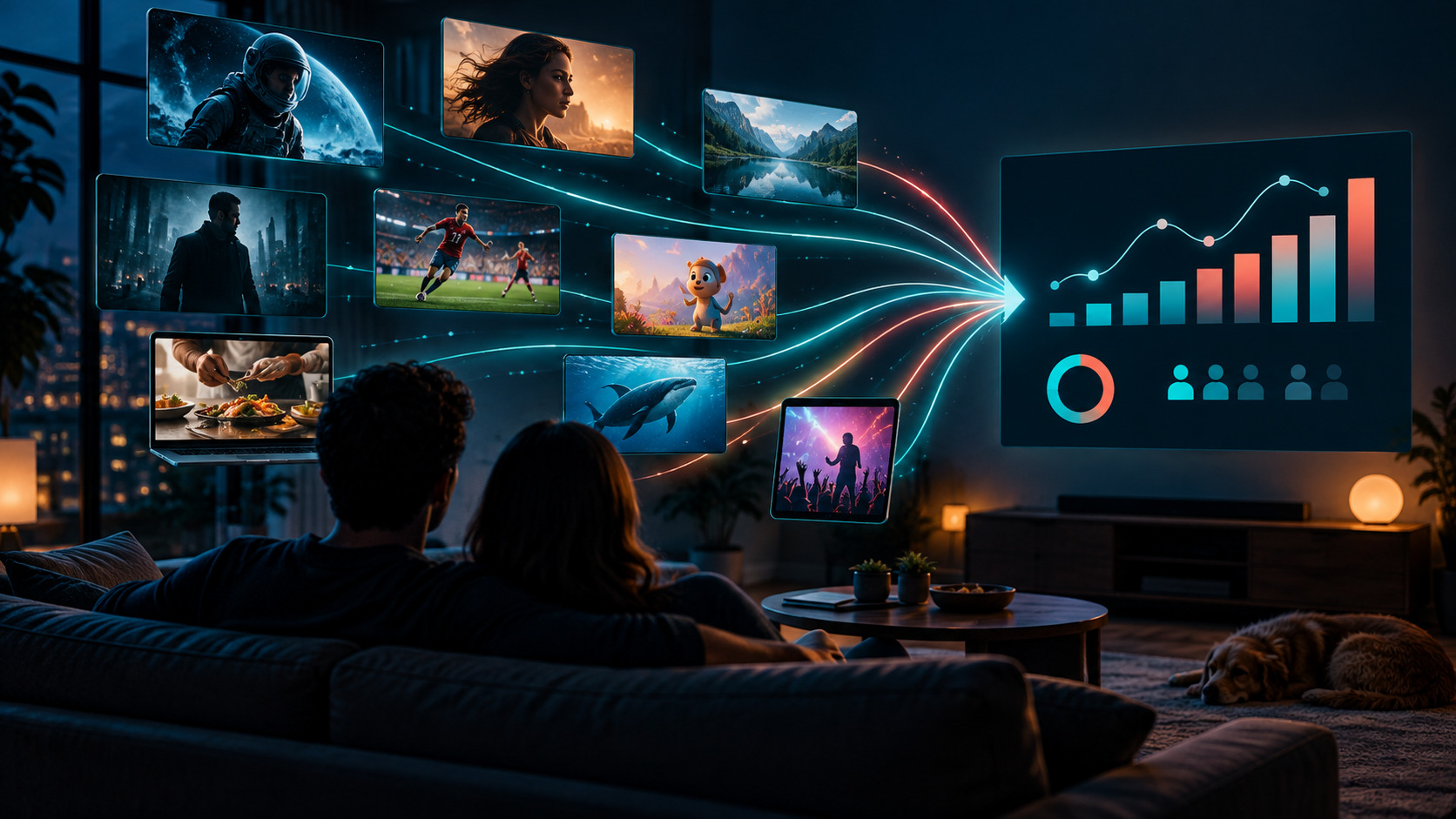 Schermi Connected TV che convergono in un sistema di misurazione