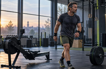 Tommi durante un blocco di CrossFit e forza in palestra
