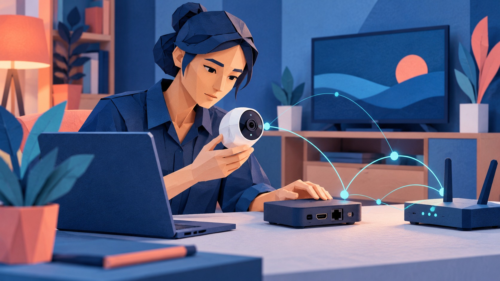 Analista che controlla dispositivi IoT e manutenzione